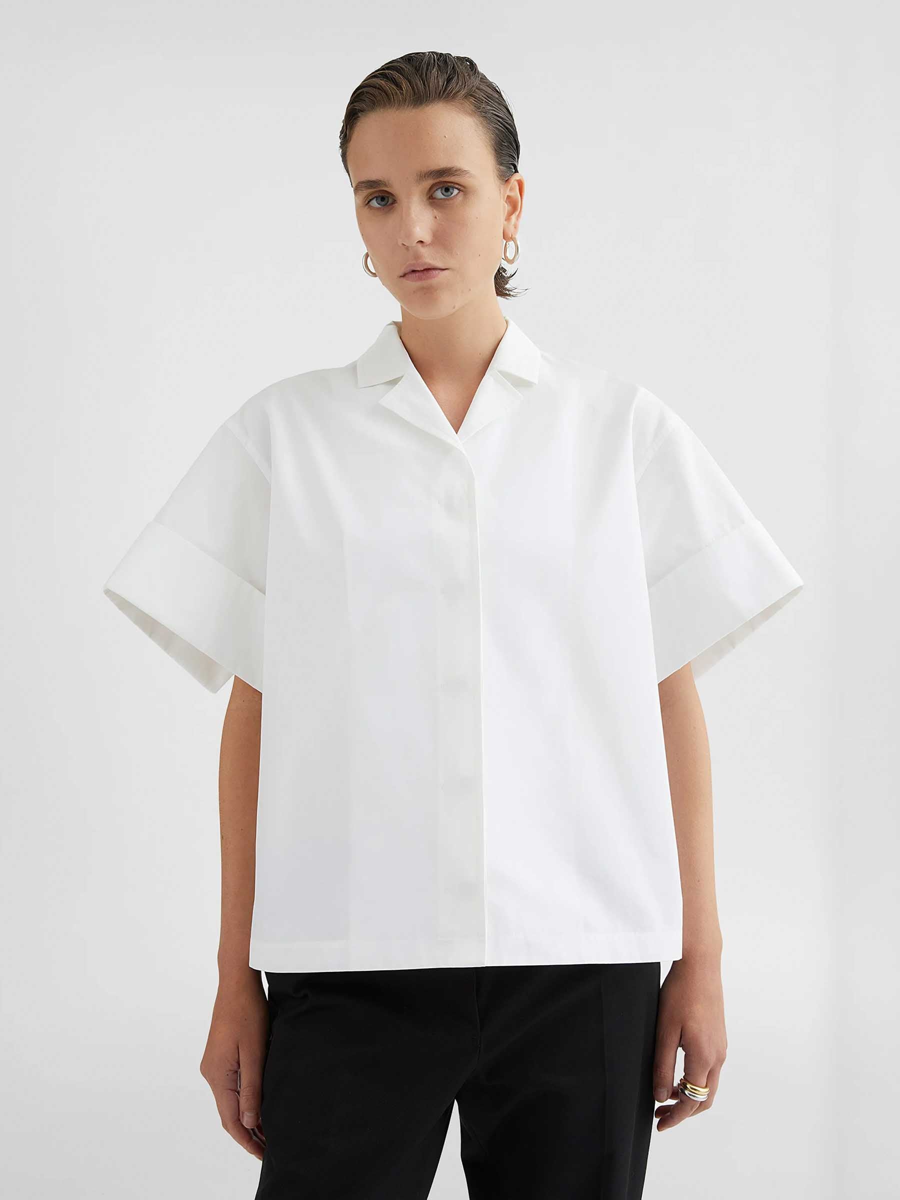 Jil Sander Mujer Barcelona Camisa Lisa color Blanco sku 701-002428 01 - Foto 2