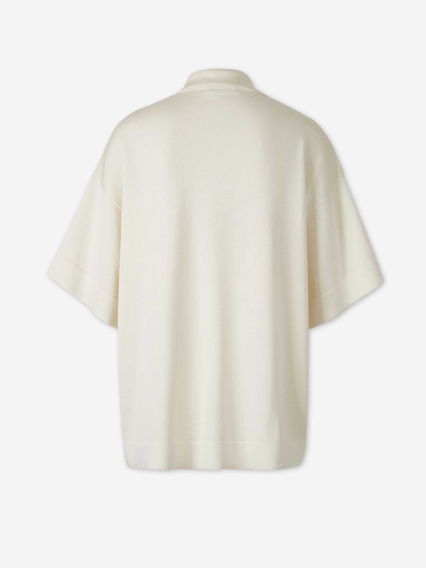 Jil Sander Mujer Barcelona Polo Punto Botón color Marfil sku 701-002430 01 - Foto 2