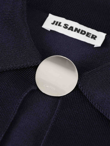 Jil Sander Mujer Barcelona Polo Punto Botón color Azul Marino sku 701-002430 02 - Foto 4
