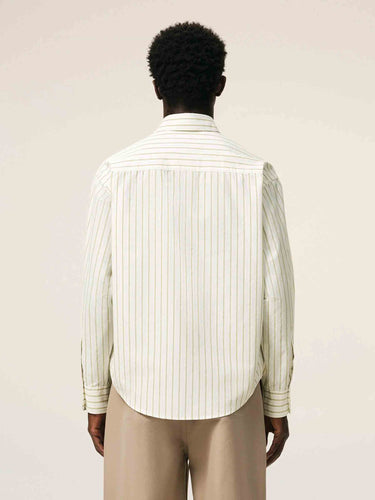 Ami Paris Mujer Barcelona Camisa Boxy Rayas color Blanco sku 701-002434 01 - Foto 3