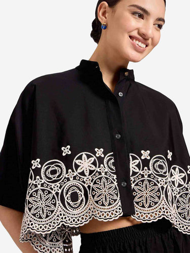 LaDoubleJ Mujer Barcelona Blusa Mini Foulard color Blanco Y Negro sku 701-002440 01 - Foto 4