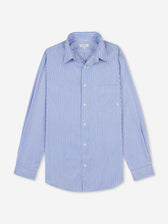 Sporty & Rich Mujer Barcelona Camisa Listada color Azul Celeste sku 701-002448 01 - Foto 1