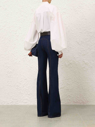 Zimmermann Mujer Barcelona Blusa Apliques Luna color Blanco sku 701-002452 00 - Foto 3