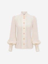 Zimmermann Mujer Barcelona Blusa Lisa Ribete color Blanco sku 701-002453 01 - Foto 1
