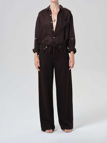 Citizens Of Humanity Mujer Barcelona Camisa Casual Kayla color Marrón Oscuro sku 701-002470 01 - Foto 2