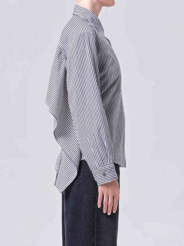 Agolde Mujer Barcelona Camisa Listada Theo color Blanco Y Negro sku 701-002471 01 - Foto 4