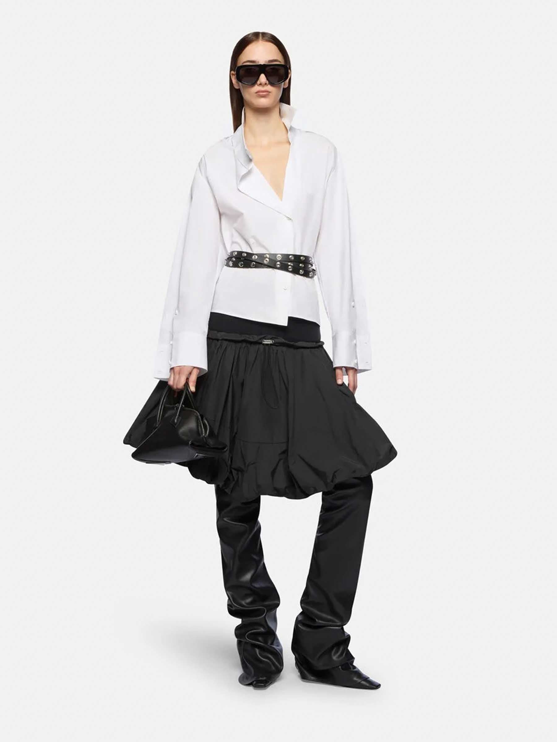 The Attico  Barcelona Camisa Asimétrica Lisa color Blanco sku 701-002472 01 - Foto 2