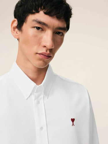 Ami Paris Mujer Barcelona Camisa Logo color Blanco sku 701-002489 01 - Foto 4