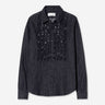 Nili Lotan Mujer Barcelona Camisa Denim Volantes Emilie color Negro sku 701-002500 01 - Foto 1
