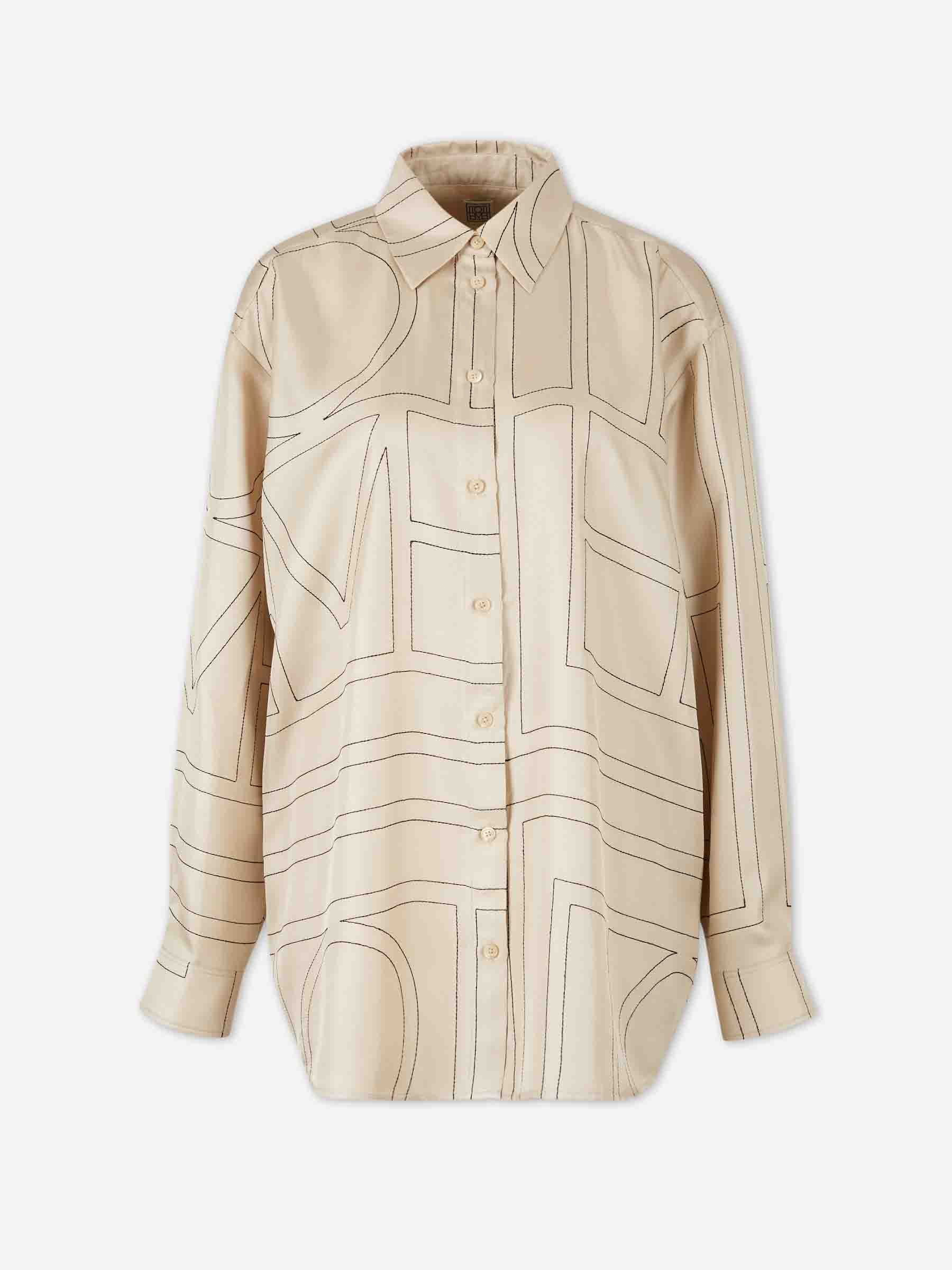 TOTEME Mujer Barcelona Camisa Monograma color Camel sku 701-002505 02 - Foto 1