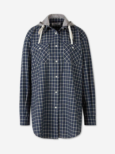 Miu Miu Mujer Barcelona Camisa Capucha Sudadera color Azul Marino sku 701-002512 01 - Foto 1