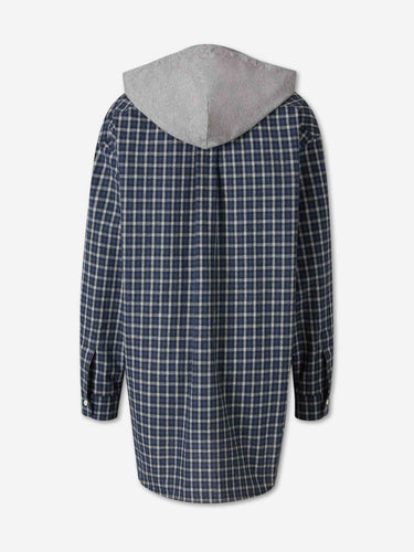Miu Miu Mujer Barcelona Camisa Capucha Sudadera color Azul Marino sku 701-002512 01 - Foto 2