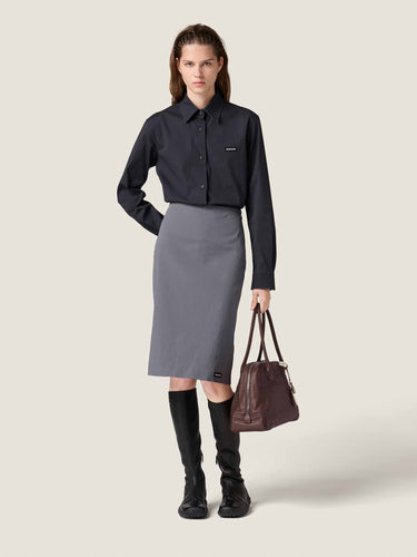 Miu Miu Mujer Barcelona Camisa Popelín Elástico color Negro sku 701-002513 01 - Foto 5