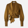 Zimmermann Mujer Barcelona Blusa Cruzada Seda color Verde Militar sku 701-002515 01 - Foto 1