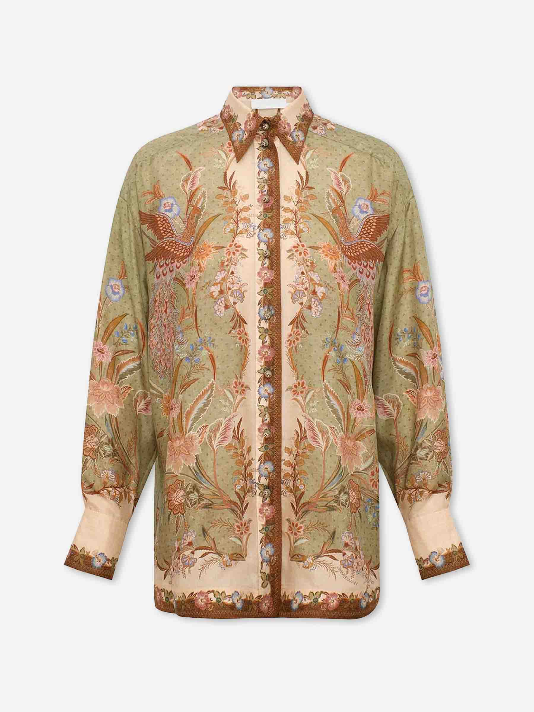 Zimmermann Mujer Barcelona Camisa Holgada Indra color Verde sku 701-002516 01 - Foto 1