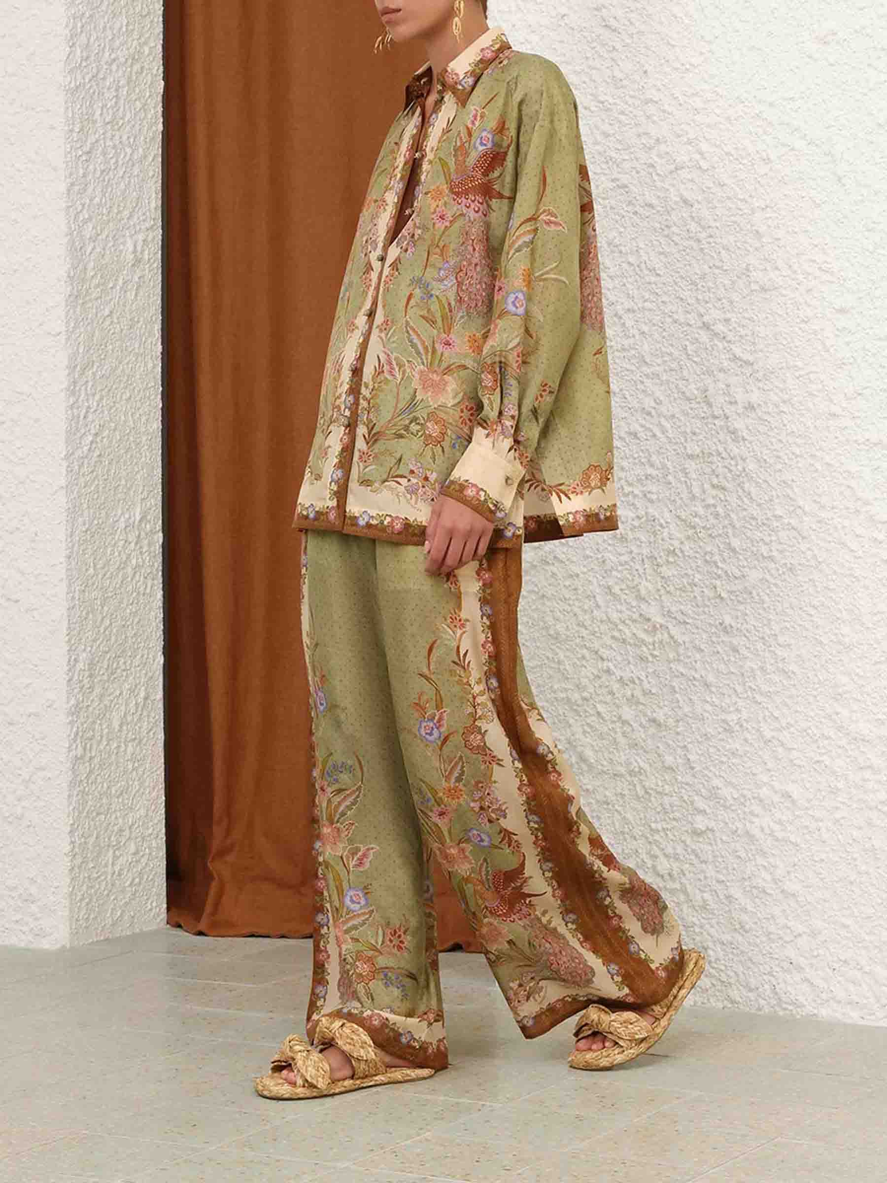Zimmermann Mujer Barcelona Camisa Holgada Indra color Verde sku 701-002516 01 - Foto 2