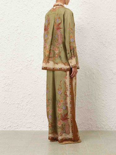 Zimmermann Mujer Barcelona Camisa Holgada Indra color Verde sku 701-002516 01 - Foto 3