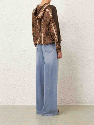 Zimmermann Mujer Barcelona Blusa Estampada Capucha color Verde Militar sku 701-002517 01 - Foto 4