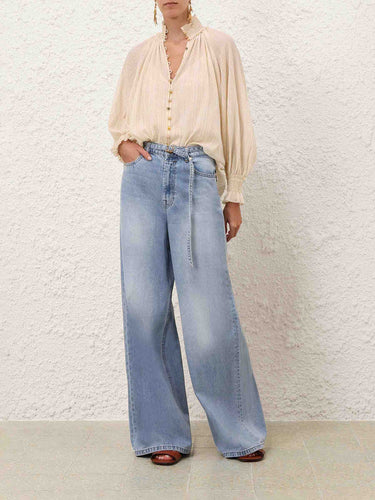 Zimmermann Mujer Barcelona Blusa Aster color Crema sku 701-002518 01 - Foto 2