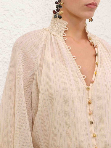 Zimmermann Mujer Barcelona Blusa Aster color Crema sku 701-002518 01 - Foto 3