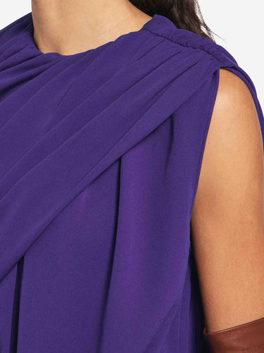 Balenciaga Mujer Barcelona Top Capa Seda color Púrpura sku 701-002522 01 - Foto 5