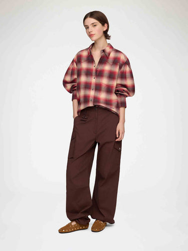 Ganni Mujer Barcelona Camisa Casual Cuadros color Burdeos sku 701-002525 01 - Foto 2