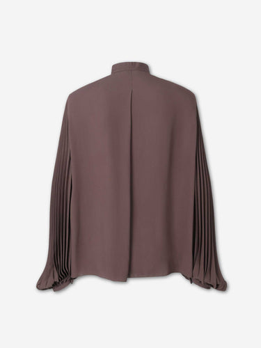 Tom Ford Mujer Barcelona Blusa Lisa Plisada color Marrón sku 701-002538 01 - Foto 2