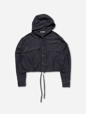 Acne Studios Mujer Barcelona Sobrecamisa Rayas Lana color Gris Antracita sku 701-002554 01 - Foto 1