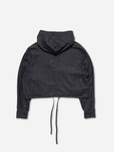 Acne Studios Mujer Barcelona Sobrecamisa Rayas Lana color Gris Antracita sku 701-002554 01 - Foto 3