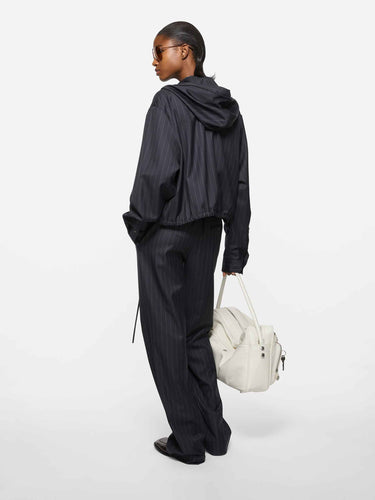 Acne Studios Mujer Barcelona Sobrecamisa Rayas Lana color Gris Antracita sku 701-002554 01 - Foto 4