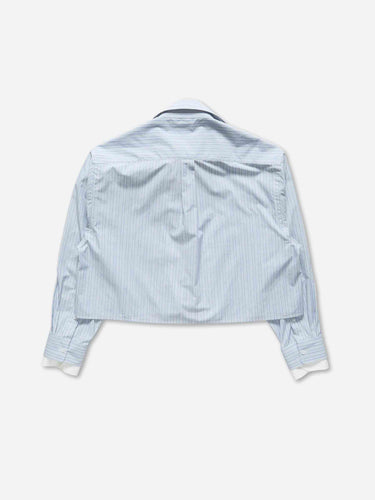 Acne Studios Mujer Barcelona Camisa Rayas Capas color Azul Celeste sku 701-002555 01 - Foto 3