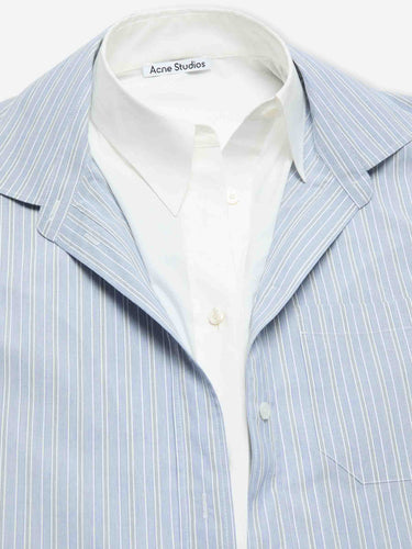 Acne Studios Mujer Barcelona Camisa Rayas Capas color Azul Celeste sku 701-002555 01 - Foto 5
