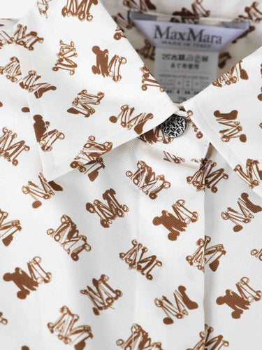 Max Mara Mujer Barcelona Camisa Estampada Monograma color Marfil sku 701-002559 01 - Foto 3