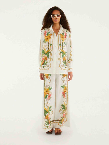 Farm Rio Mujer Barcelona Camisa Estampada Algodón color Blanco sku 701-002561 01 - Foto 2