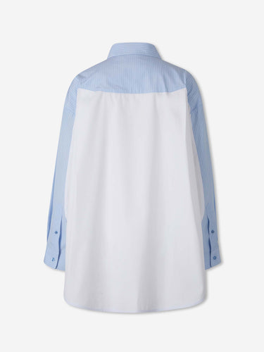 Off-White Mujer Barcelona Camisa Oversized Algodón color Azul Celeste sku 701-002565 01 - Foto 2