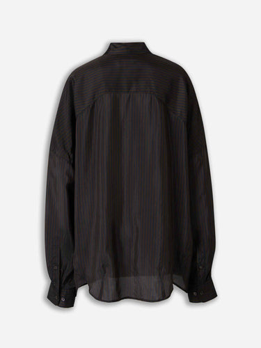 Dries Van Noten Mujer Barcelona Camisa Listada Cocoon color Marrón Oscuro sku 701-002566 01 - Foto 2