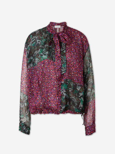 Dries Van Noten Mujer Barcelona Blusa Seda Lazada color Multicolor sku 701-002567 01 - Foto 1