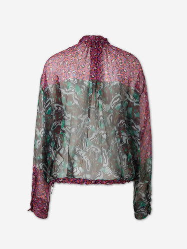 Dries Van Noten Mujer Barcelona Blusa Seda Lazada color Multicolor sku 701-002567 01 - Foto 2