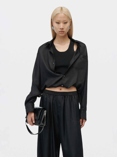 Alexander Wang Mujer Barcelona Camisa Top Capas color Negro sku 701-002570 01 - Foto 2