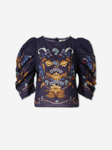 Farm Rio Mujer Barcelona Blusa Golden Nature color Azul Marino sku 701-002571 01 - Foto 1