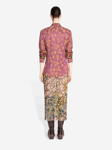 Dries Van Noten Mujer Barcelona Camisa Estampada Jacquard color Terracota sku 701-002574 01 - Foto 3