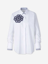 Silvia Tcherassi Mujer Barcelona Camisa Bordado Flor color Blanco sku 701-002578 01 - Foto 1