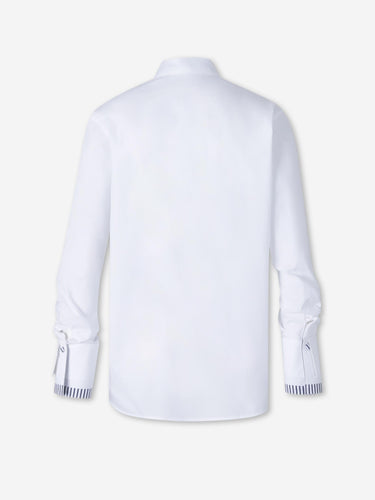 Silvia Tcherassi Mujer Barcelona Camisa Bordado Flor color Blanco sku 701-002578 01 - Foto 3