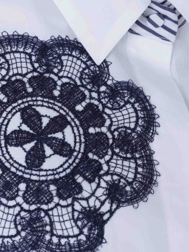Silvia Tcherassi Mujer Barcelona Camisa Bordado Flor color Blanco sku 701-002578 01 - Foto 5