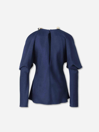 Silvia Tcherassi Mujer Barcelona Blusa Kina color Azul Marino sku 701-002579 01 - Foto 3