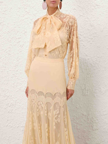 Zimmermann Mujer Barcelona Blusa Encaje Lazada color Crema sku 701-002585 01 - Foto 2