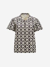 Moncler Mujer Barcelona Camisa Estampado Algodón color Blanco y Negro sku 702-000477 01 - Foto 1