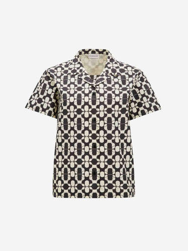 Moncler Mujer Barcelona Camisa Estampado Algodón color Blanco y Negro sku 702-000477 01 - Foto 1