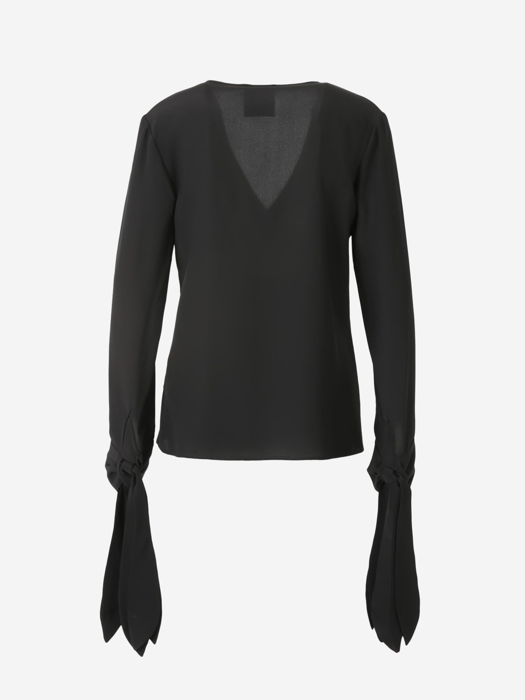 Givenchy Mujer Barcelona Blusa Seda Nudos color Negro sku 702-000490 01 - Foto 2