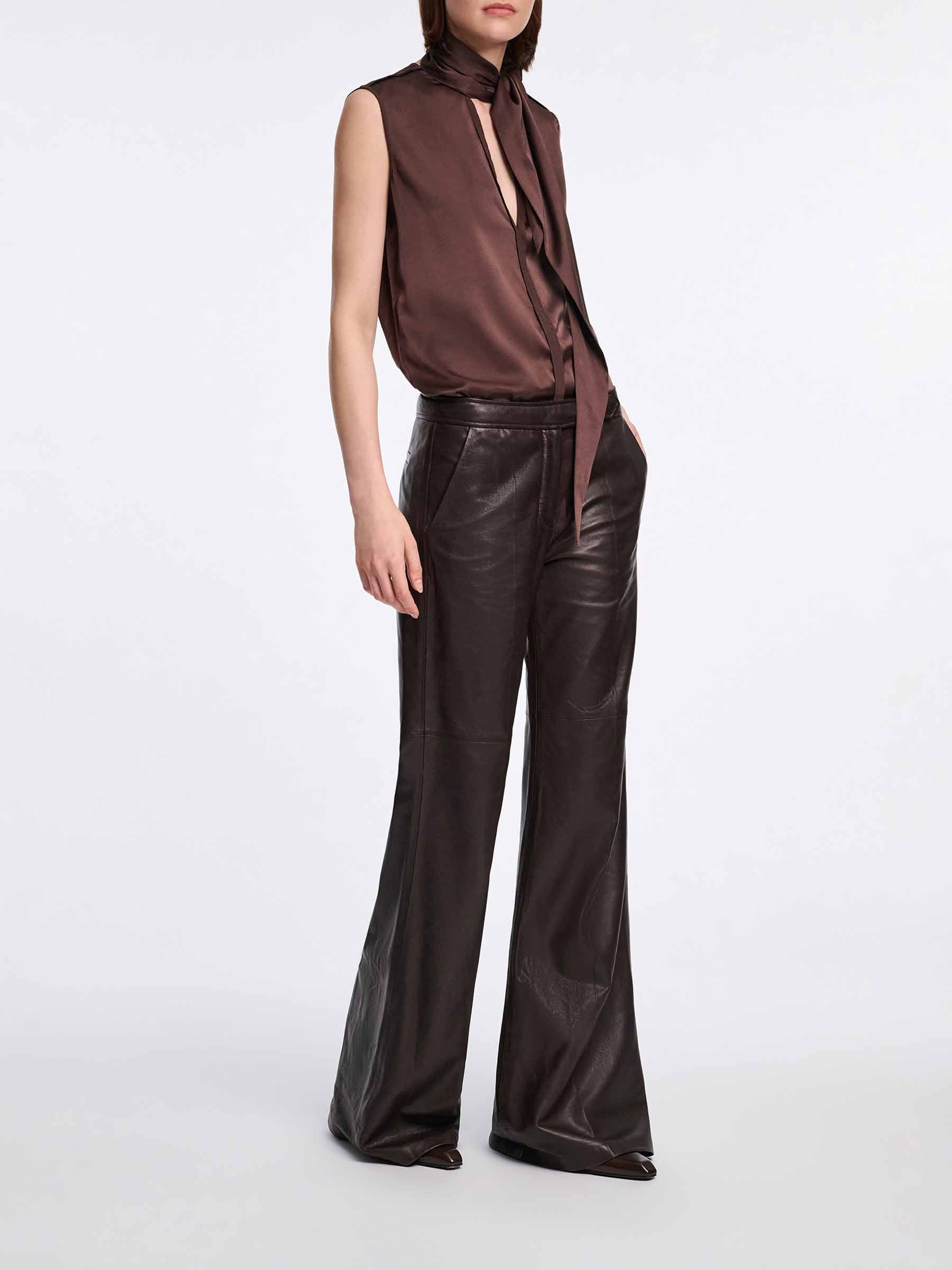 Dorothee Schumacher Mujer Barcelona Blusa Seda Lazo color Marrón Oscuro sku 702-000493 01 - Foto 2